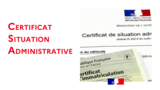 Certificat de situation administrative (non gage et non opposition)